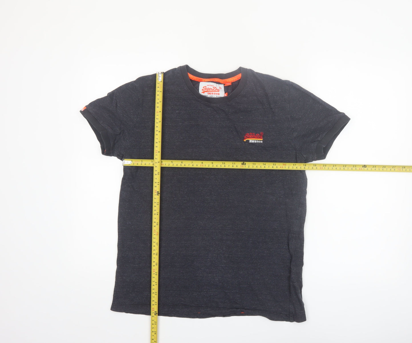 Superdry Men's Navy Blue Crew Neck Short Sleeve Cotton T-Shirt M