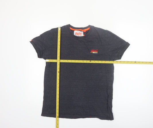Superdry Men's Navy Blue Crew Neck Short Sleeve Cotton T-Shirt M