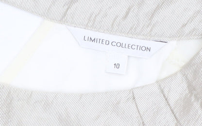 Marks and Spencer Women Ivory Short Sleeve Blouse Size 10