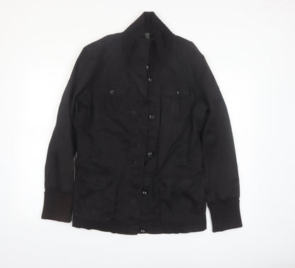 Esprit Women's Black Military Style Cotton Blend Jacket Size 14