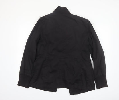 Esprit Women's Black Military Style Cotton Blend Jacket Size 14