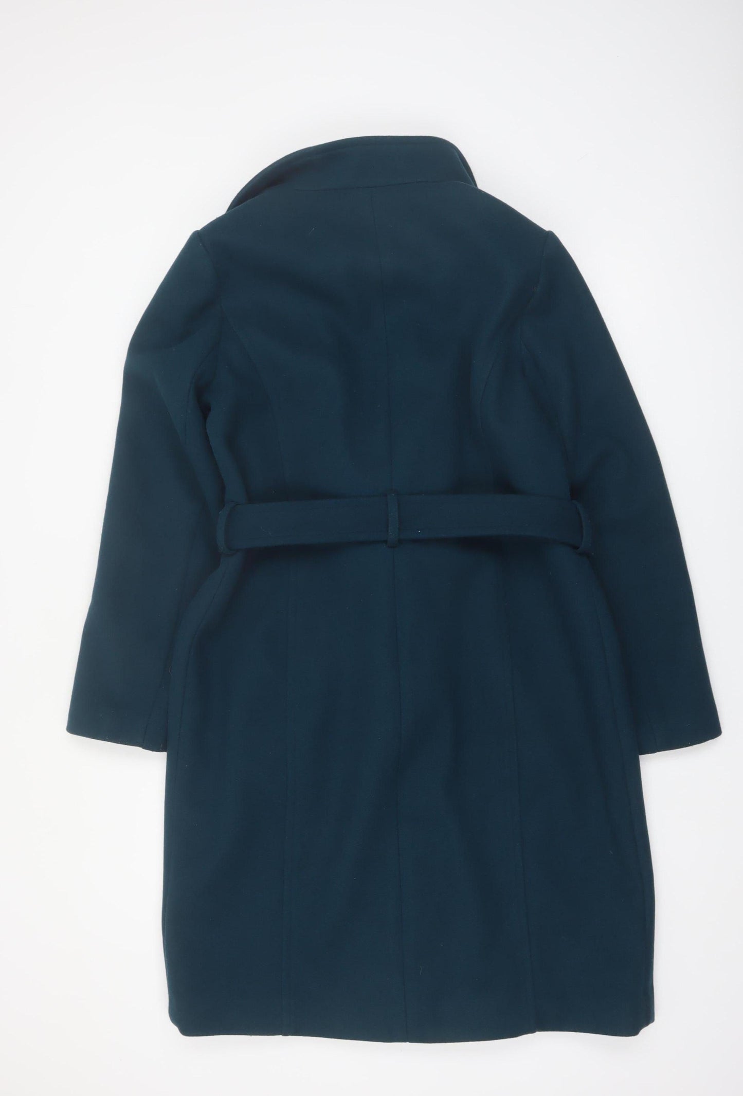 Dunnes Stores Womens Green Belted Long Trench Coat Size 16