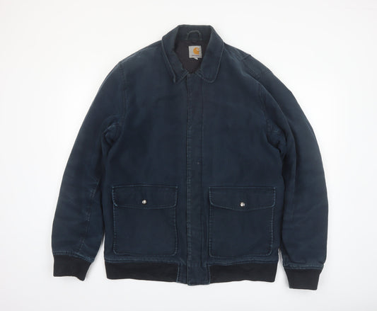 Carhartt Men’s Blue XL Monroe Bomber Jacket Cotton Workwear