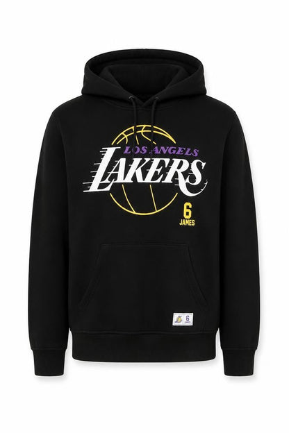 NBA Mens Black Los Angeles Lakers Hoodie Medium Pullover Graphic