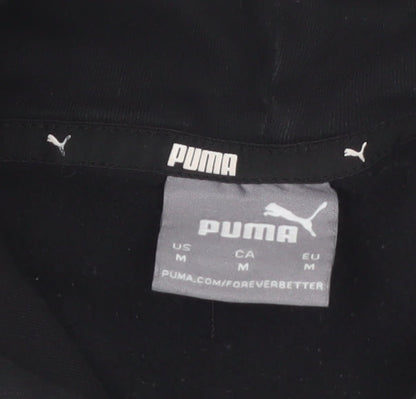 Puma Men's Black Pullover Hoodie Hoodie M Regular Fit Logo Sportswear