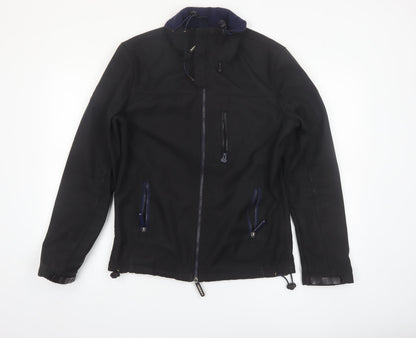 Superdry Men's Black Windtrekker Softshell Hooded Jacket M