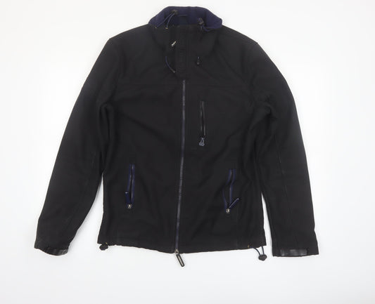 Superdry Men's Black Windtrekker Softshell Hooded Jacket M
