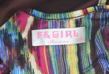 F&Girl Women's Multicoloured L Maxi Sleeveless Bohemian Dress