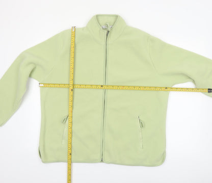 Emreco Women's Green Fleece Full Zip Mid-Length Jacket Size 18