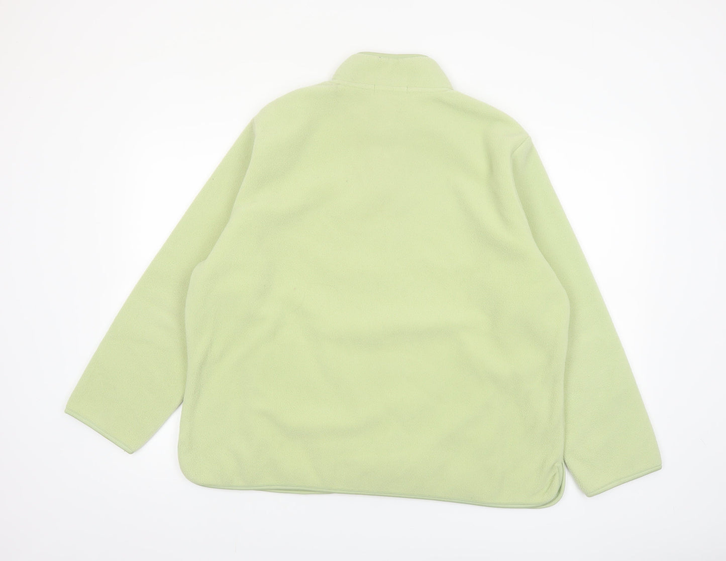 Emreco Women's Green Fleece Full Zip Mid-Length Jacket Size 18