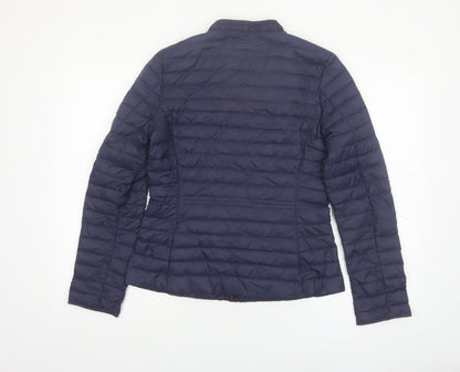 Paraphrase Women's Blue Quilted Down Puffer Jacket Size 12 M