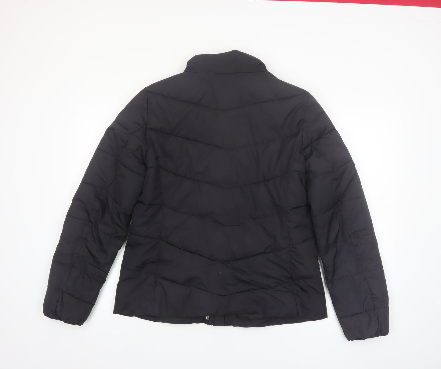 Gap Womens Black Puffer Jacket Size 12 Regular Fit Winter Coat