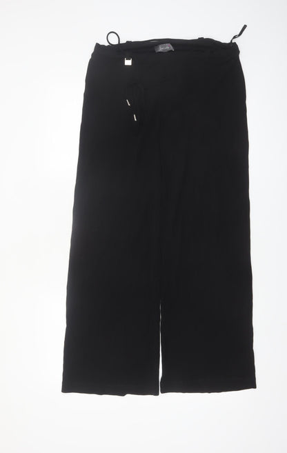 Marks and Spencer Per Una Black Wide-Leg Women's Trousers Size 12S