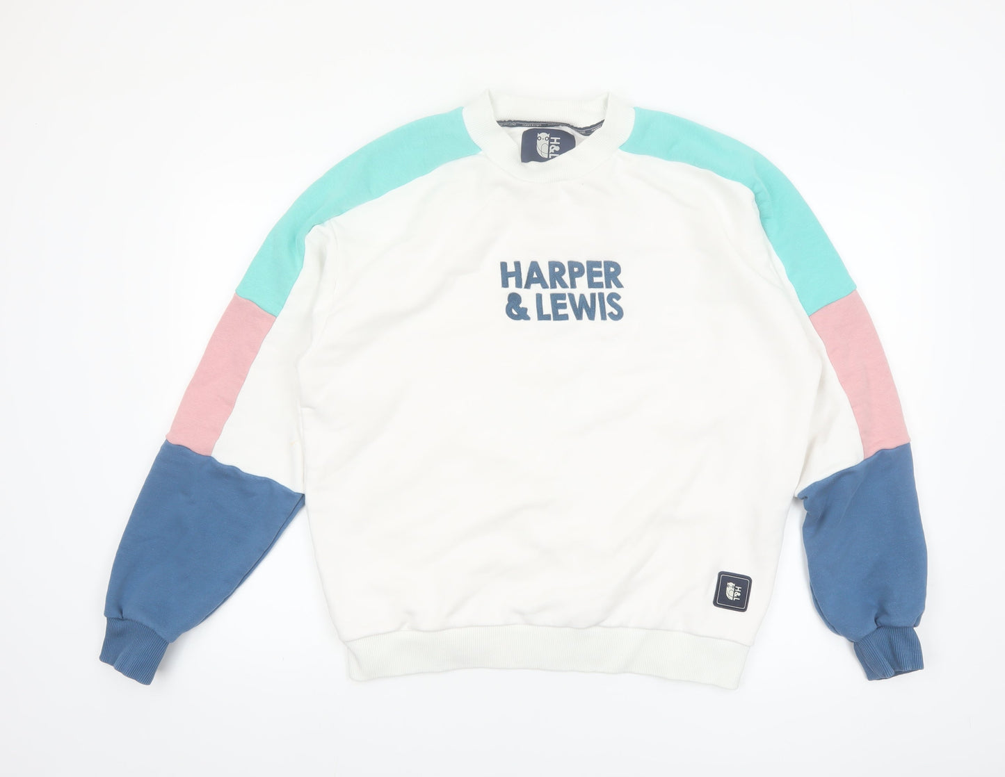 Harper & Lewis Womens Multicoloured Crew Neck Pullover Sweatshirt M