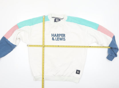 Harper & Lewis Womens Multicoloured Crew Neck Pullover Sweatshirt M