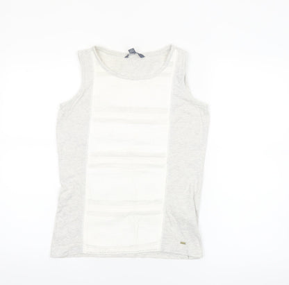 Tommy Hilfiger Women's Grey Cotton Sleeveless Tank Top XS