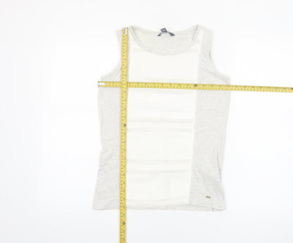 Tommy Hilfiger Women's Grey Cotton Sleeveless Tank Top XS