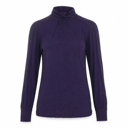 Oasis Women's Purple Roll Neck Long Sleeve Blouse Size 8