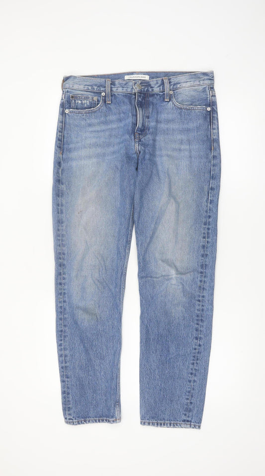 Calvin Klein Jeans Men's Blue Straight Fit Denim Jeans W27 L32