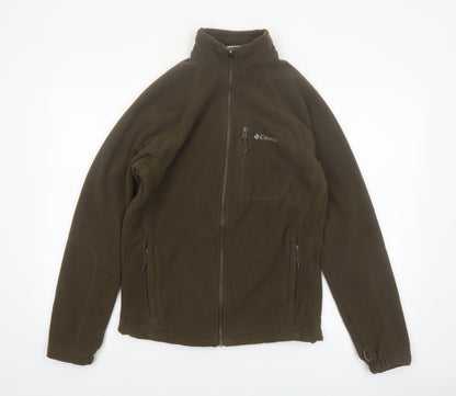 Columbia Men’s Brown Fleece Jacket S Outdoor Full Zip Interchange