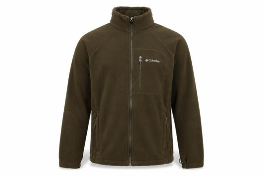 Columbia Men’s Brown Fleece Jacket S Outdoor Full Zip Interchange
