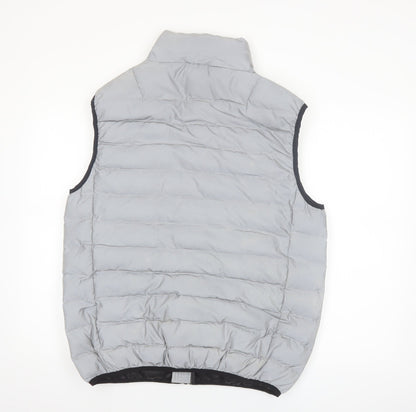 Nicce London Men's Grey Puffer Waistcoat Vest Size L Regular Fit