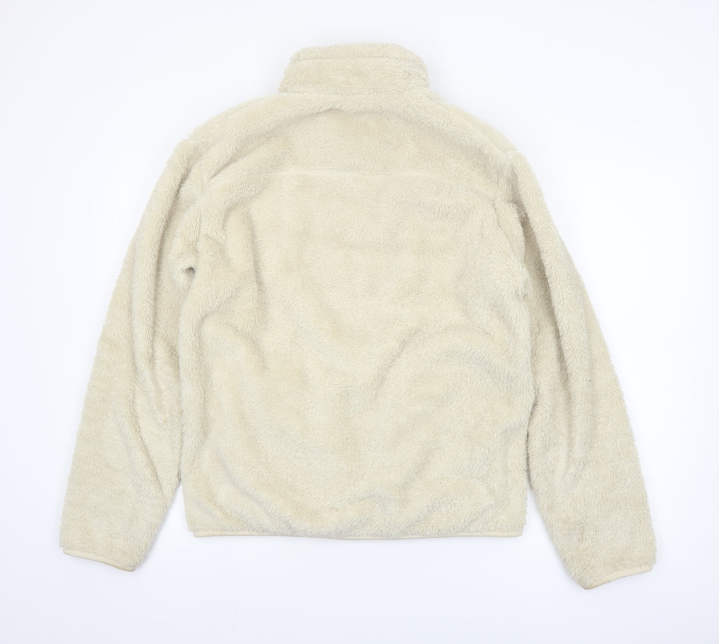 Uniqlo Women Beige Fleece Full Zip Jacket Size S