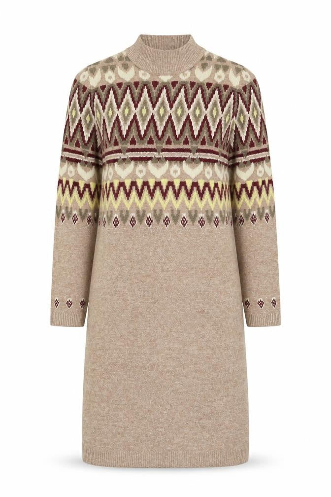 Thermolactyl by Damart Women Beige Size 12 Knit Jumper Dress