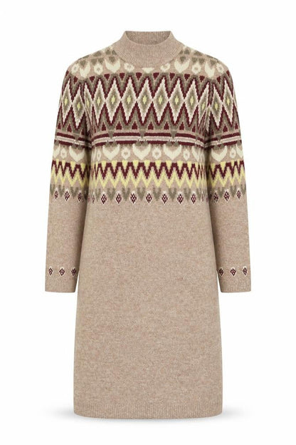 Thermolactyl by Damart Women Beige Size 12 Knit Jumper Dress