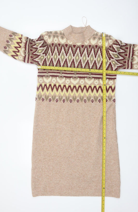 Thermolactyl by Damart Women Beige Size 12 Knit Jumper Dress