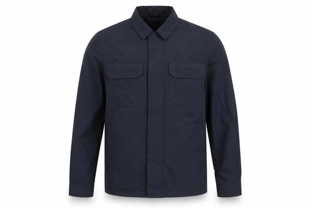 French Connection Men's Blue Polyamide Jacket Size M Casual Mid-Length