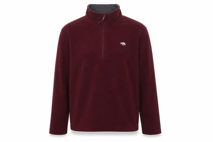 Ridge & Co Mens Red Fleece 1/4 Zip Pullover Sweatshirt XL