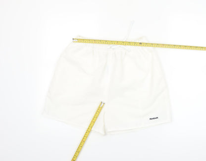Reebok Women White Size 12 Bermuda Sports Shorts
