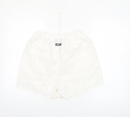 Reebok Women White Size 12 Bermuda Sports Shorts
