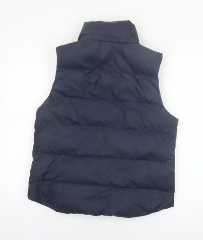 WHO.A.U Women Blue Puffer Waistcoat Size 14 Varsity Style