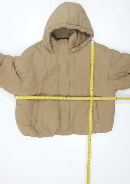 Marks and Spencer Women's Beige Hooded Puffer Jacket Size 16