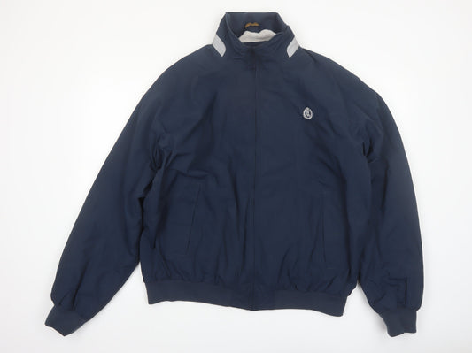 Henri Lloyd Men's Blue XL Bomber Jacket Waterproof Lined Zip Up