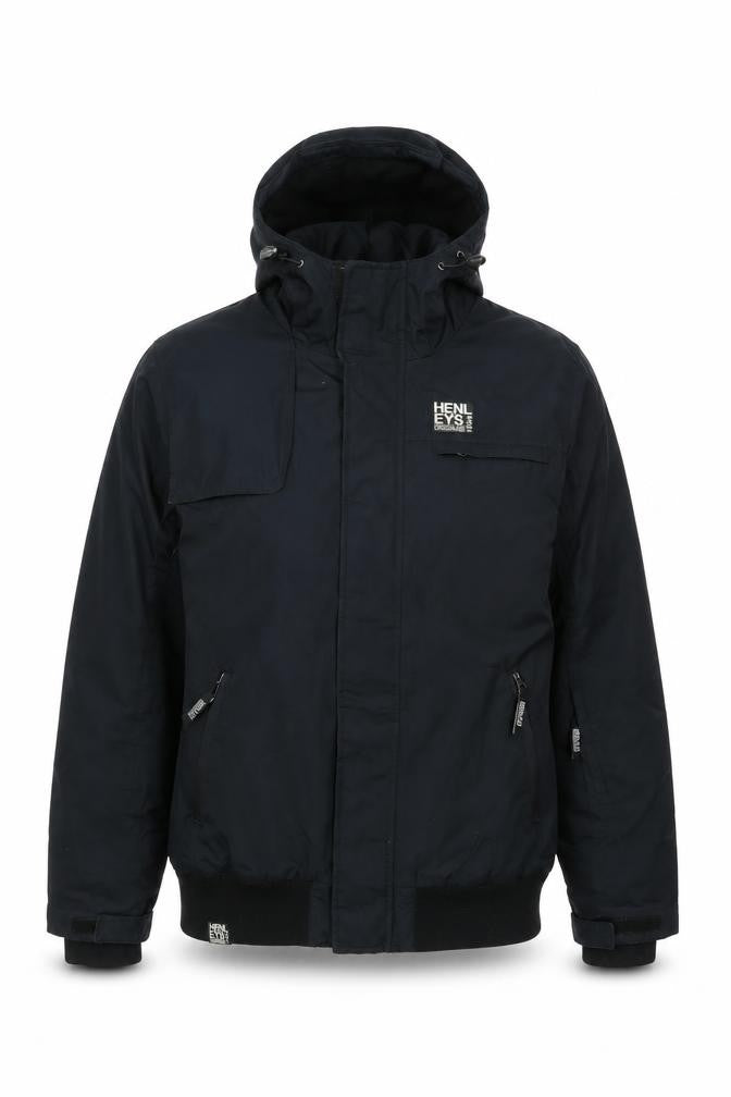 Henleys Womens Black Hooded Parka Jacket M Regular Winter Lined