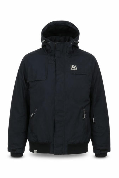 Henleys Womens Black Hooded Parka Jacket M Regular Winter Lined