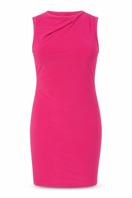 PRETTYLITTLETHING Women Pink Bodycon Sleeveless Short Dress UK10
