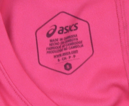 ASICS Womens Pink Short Sleeve Running T-Shirt Size S