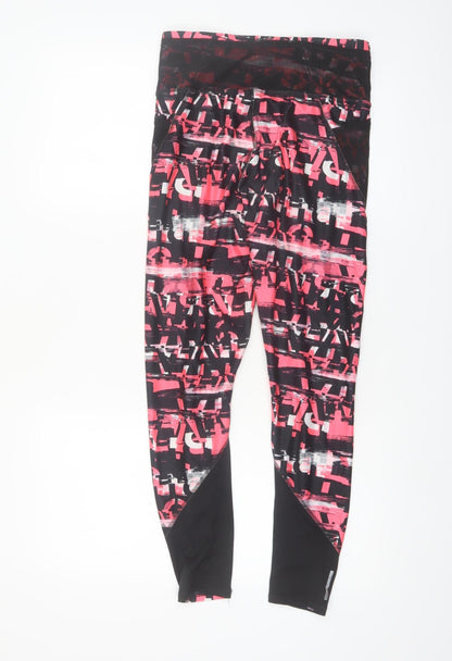 Puma Womens Black Pink Drycell Graphic Leggings Size S Running Gymwear