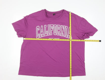 SHEIN Curve Women’s Purple California Graphic T-Shirt 2XL