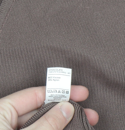 Berkertex Women Brown Size 22 Crochet Trim Knit Cardigan