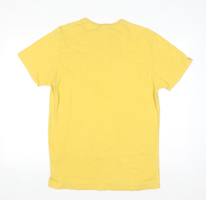Superdry Men’s Yellow Vintage Gasoline Graphic T-Shirt Size L