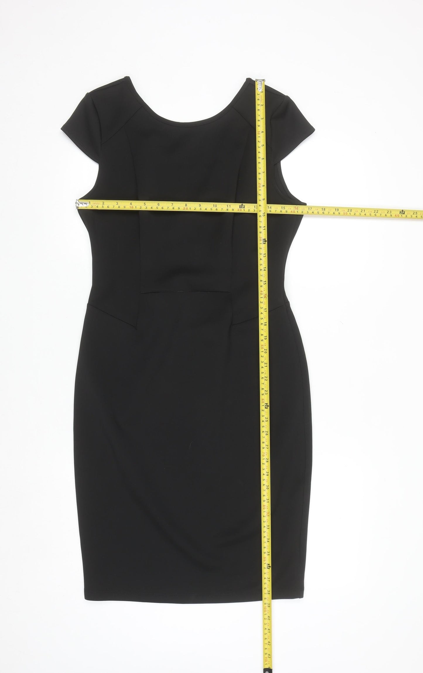 Dorothy Perkins Women’s Black Size 12 Sheath Knee Length Dress