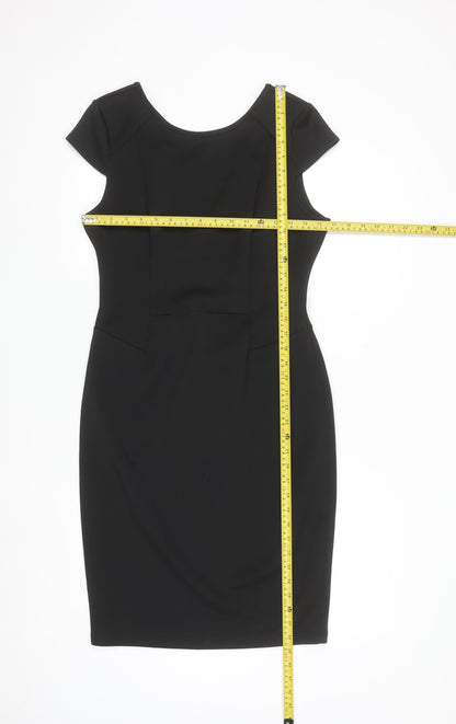 Dorothy Perkins Women’s Black Size 12 Sheath Knee Length Dress
