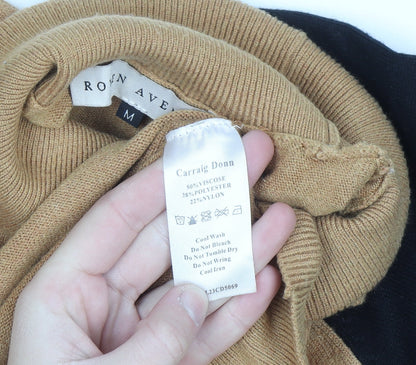 Rowen Avenue Men's Beige Roll Neck Jumper Size M Long Sleeve Knit
