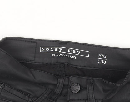 Noisy May Womens Black Skinny Jeans XXS L30 Stretch Denim