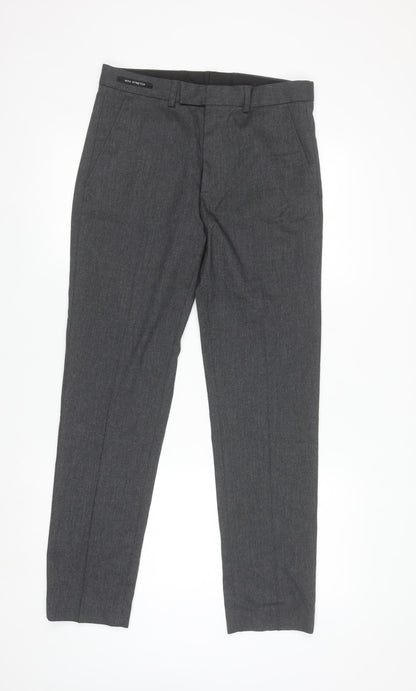 Dunnes Stores Men's Grey Regular Fit Dress Trousers 30W 31L